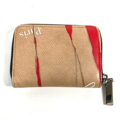Pre-owned Christian Louboutin Beige Leather Coin Purse/coin Case ()