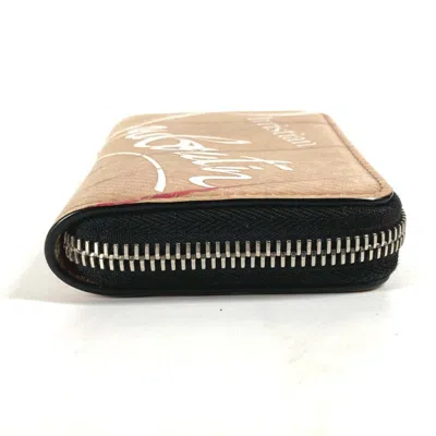 Pre-owned Christian Louboutin Beige Leather Coin Purse/coin Case ()