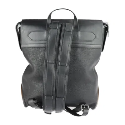 Pre-owned Christian Louboutin Black Brown Leather Suede Backpack () In Black, Brown