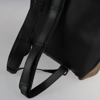 Pre-owned Christian Louboutin Black Brown Leather Suede Backpack () In Black, Brown