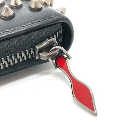Pre-owned Christian Louboutin Black Leather Long Wallet (bi-fold) ()