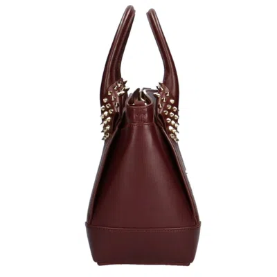 Pre-owned Christian Louboutin Bordeaux Red Color Leather Shoulder Bag () In Bordeaux, Red Color