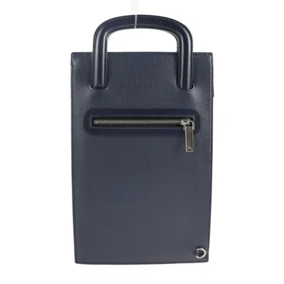 Pre-owned Christian Louboutin Gray Navy Clutch Bag Handbag Shopping Bag Shoulder Bag Tote Bag () In Gray, Navy