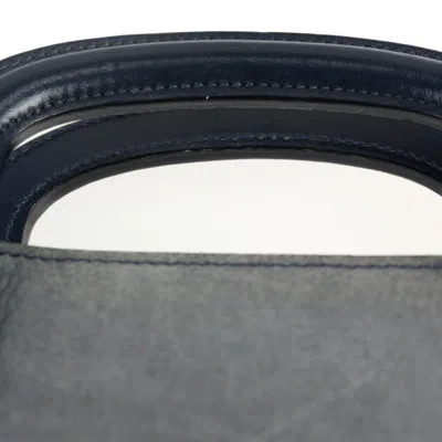 Pre-owned Christian Louboutin Gray Navy Clutch Bag Handbag Shopping Bag Shoulder Bag Tote Bag () In Gray, Navy