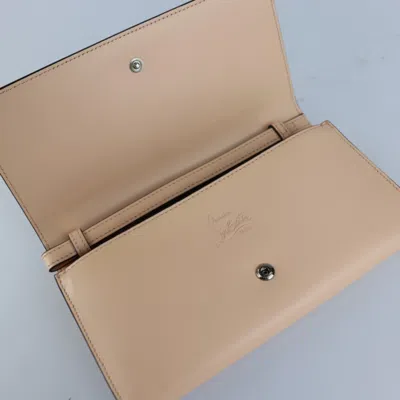 Pre-owned Christian Louboutin Light Pink Leather Wallet (bi-fold) ()