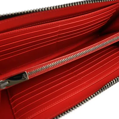 Pre-owned Christian Louboutin Multi-color Navy Leather Long Wallet (bi-fold) () In Multi-color, Navy