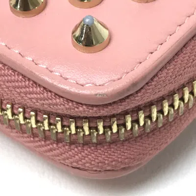 Pre-owned Christian Louboutin Pink Leather Long Wallet (bi-fold) ()