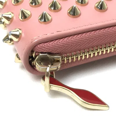 Pre-owned Christian Louboutin Pink Leather Long Wallet (bi-fold) ()