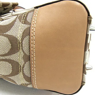 Pre-owned Coach Beige Canvas Leather Tote Bag ()