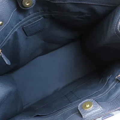 Pre-owned Coach Blue Canvas Tote Bag ()