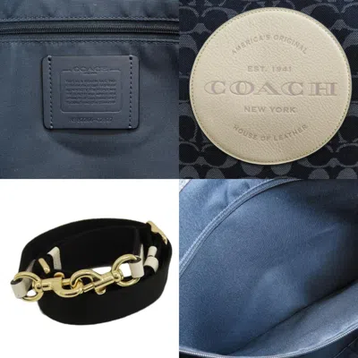 Pre-owned Coach Blue Canvas Tote Bag ()