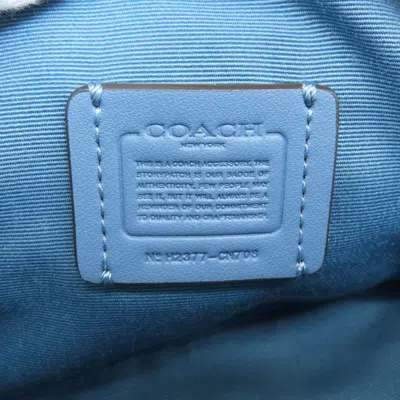 Pre-owned Coach Blue Gray Pvc Shoulder Bag () In Blue, Gray