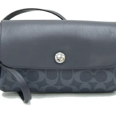 Pre-owned Coach Blue Navy Pvc Leather Shoulder Bag () In Blue, Navy