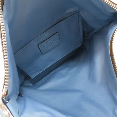 Pre-owned Coach Brown Light Blue Pvc Shoulder Bag () In Brown, Light Blue