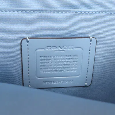 Pre-owned Coach Brown Light Blue Pvc Shoulder Bag () In Brown, Light Blue