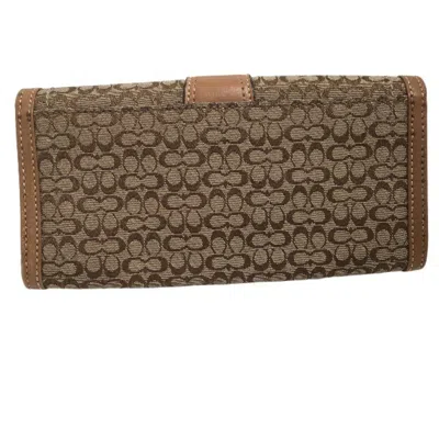 Pre-owned Coach Brown Long Wallet (bi-fold) ()