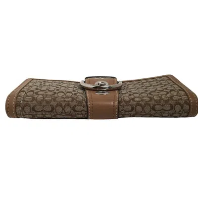 Pre-owned Coach Brown Long Wallet (bi-fold) ()