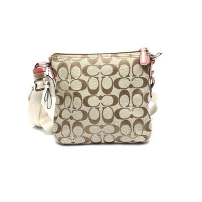 Pre-owned Coach Brown Pink Leather Shoulder Bag () In Brown, Pink