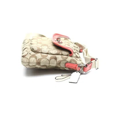 Pre-owned Coach Brown Pink Leather Shoulder Bag () In Brown, Pink