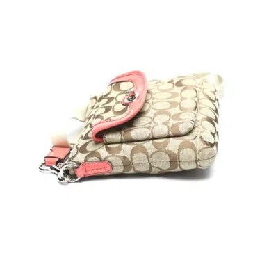 Pre-owned Coach Brown Pink Leather Shoulder Bag () In Brown, Pink
