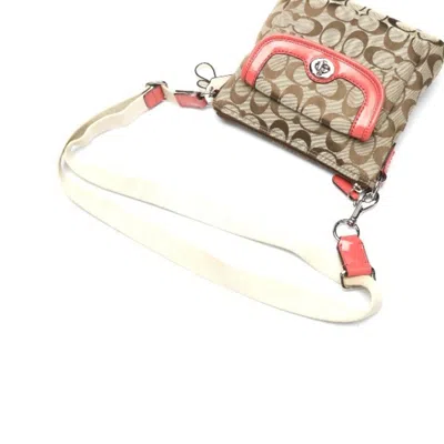 Pre-owned Coach Brown Pink Leather Shoulder Bag () In Brown, Pink
