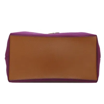 Pre-owned Coach Brown Purple Canvas Tote Bag () In Brown, Purple