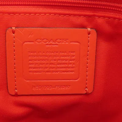 Pre-owned Coach Brown Red Color Pvc Shoulder Bag () In Brown, Red Color