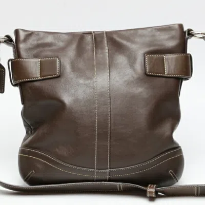 Pre-owned Coach Dark Brown Leather Shoulder Bag ()