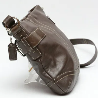 Pre-owned Coach Dark Brown Leather Shoulder Bag ()