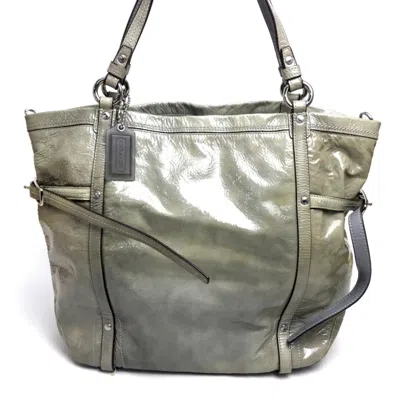 Pre-owned Coach Gray Leather Shoulder Bag ()