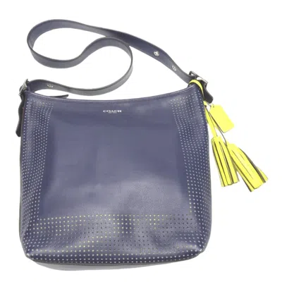 Pre-owned Coach Navy Leather Shoulder Bag ()