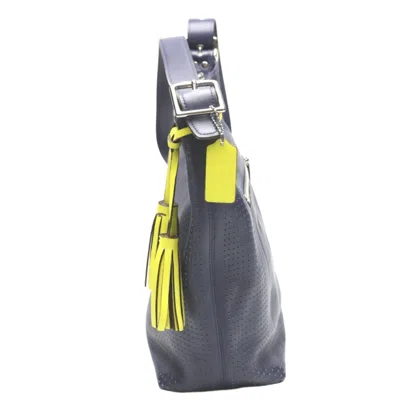 Pre-owned Coach Navy Leather Shoulder Bag ()