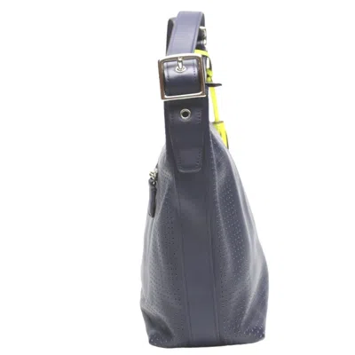 Pre-owned Coach Navy Leather Shoulder Bag ()