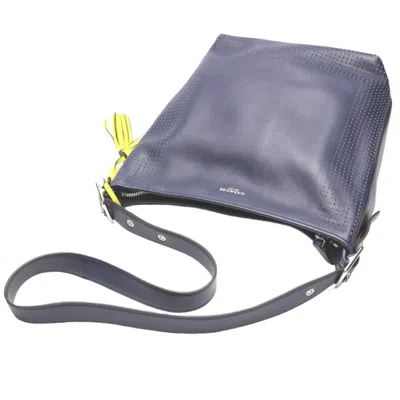 Pre-owned Coach Navy Leather Shoulder Bag ()