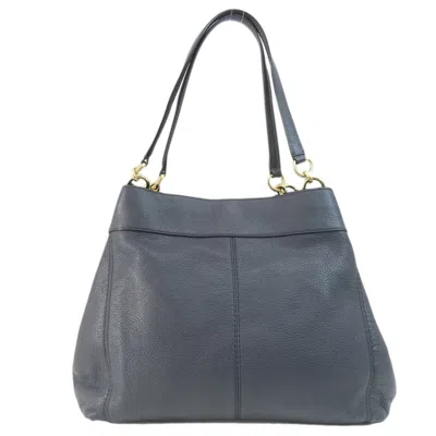 Pre-owned Coach Navy Leather Tote Bag ()