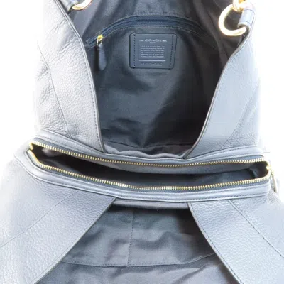 Pre-owned Coach Navy Leather Tote Bag ()