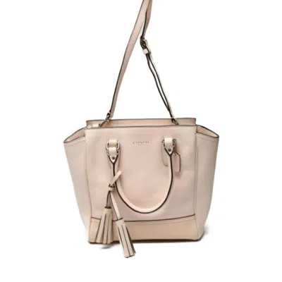 Pre-owned Coach Pink Leather Handbag Shoulder Bag ()