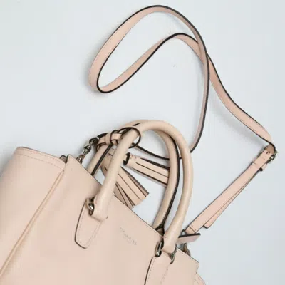 Pre-owned Coach Pink Leather Handbag Shoulder Bag ()