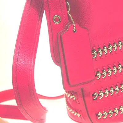 Pre-owned Coach Pink Leather Shoulder Bag ()