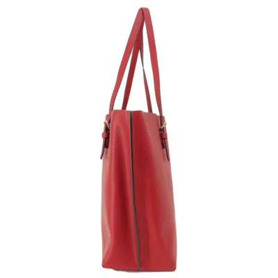 Pre-owned Coach Red Color Leather Tote Bag ()