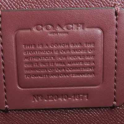 Pre-owned Coach Red Color Leather Tote Bag ()