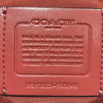 Pre-owned Coach Red Color Leather Tote Bag ()