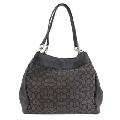Pre-owned Coach Signature Black Canvas Tote Bag ()