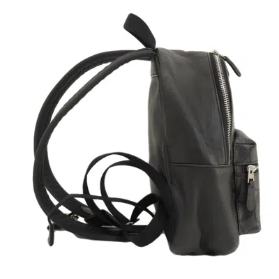 Pre-owned Coach Signature Black Signature Line Backpack ()