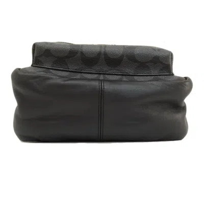 Pre-owned Coach Signature Black Signature Line Backpack ()