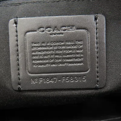Pre-owned Coach Signature Black Signature Line Backpack ()