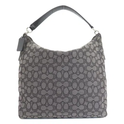 Pre-owned Coach Signature Black Signature Line Shoulder Bag ()