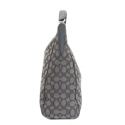 Pre-owned Coach Signature Black Signature Line Shoulder Bag ()