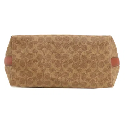 Pre-owned Coach Signature Brown Signature Line Tote Bag ()