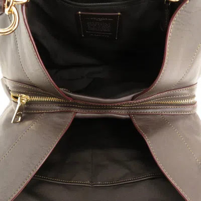 Pre-owned Coach Signature Brown Signature Line Tote Bag ()